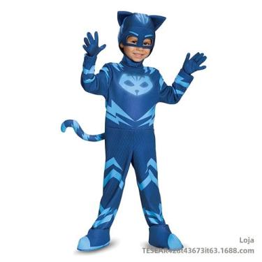 Imagem de Fantasia de Pijama Cosplay de Herói Anime Azul - Para Meninos e Menina