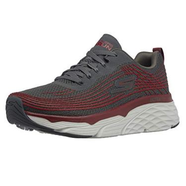 Imagem de Skechers Men's Max Cushioning Elite-Performance Walking & Running Shoe Sneaker, Charcoal/Red, 9.5 D US