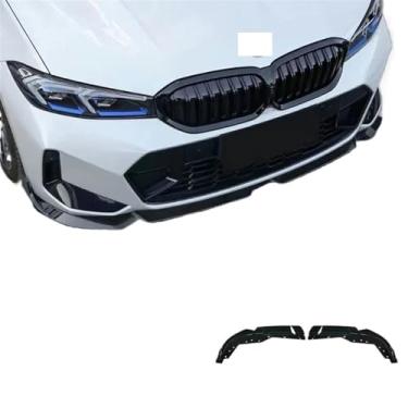 Imagem de Compatível para BMW Série 3 G20 G28 Lci 2023+ 2Pcs/Set MP Style Car Front Bumper Splitter Lip Spoiler Difusor Kit de proteção de corpo Capa preta(Gloss Black)