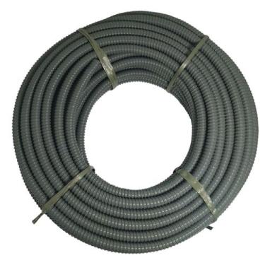 Imagem de Rolo de 20 Metros de Mangueira Vácuo Ar Cinza 3/4 de Polegada Borracha