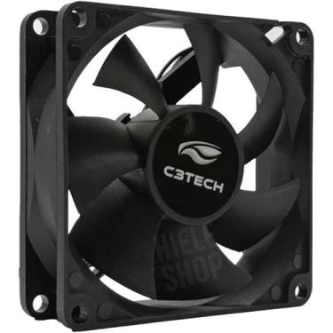 Imagem de Cooler Para Gabinete C3tech F7-mb10bk 3 Pinos 8x8x2,5cm, Preto