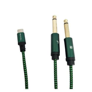 Imagem de Cabo Auxiliar Áudio Tipo Usb C X P10 Duplo L R Stéreo 1m MCB-044 - tom