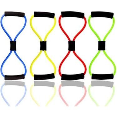 Imagem de Elástico Extensor de Tensão Nível Médio Formato 8 Para Exercício Muscu