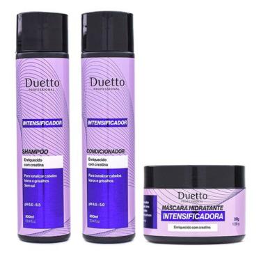 Imagem de Kit Home Care Intensificador - Cabelos Loiros E Grisalhos Duetto - Due