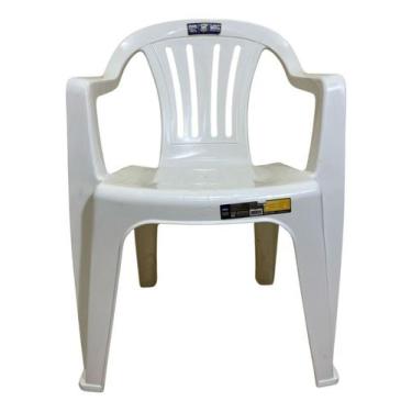 Imagem de Cadeira Poltrona Plástico Mor Resistente C/ Braço Bela Vista