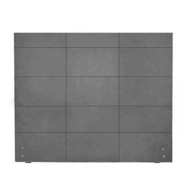 Imagem de Cabeceira Larissa 100cm Para colchão solteiro Suede Grafite - Aurora L