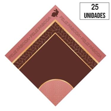 Imagem de Embalagem Para Ovo Coelho Clássico Rose 500g A 750g - 25 Un