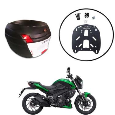 Imagem de Baú Moto Universal Awa 34 L  Suporte Sup Bajaj Dominar 400, Branco