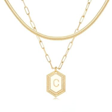 Imagem de MYEARS Colar feminino com nome personalizado, disco de moeda de ouro, pingente de medalha redonda gravado, corrente delicada banhada a ouro 14 K, joia personalizada simples