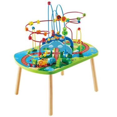 Imagem de Mesa de Trem Hape Jungle Adventure com Labirinto de Contas - Brinquedo