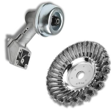 Imagem de Escova Aço Rotativa E Ponteira 28Mm Para Stihl Fs160 Fs220