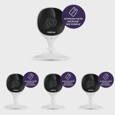 Imagem de Kit 4 Câmeras Wi-Fi Inteligente Com Alarme e Armazenamento em Nuvem + Cartão de Memória 32 gb iMX C Intelbras