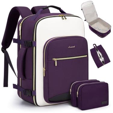 Imagem de Mochila Carry On LOVEVOOK 40L para mulheres com 3 cubos de embalagem