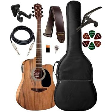 Imagem de Violão Elétrico Hofma Hmf 270 Stnt + Capa Luxo, Suporte Ibox SPF e Acessórios