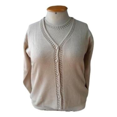 Imagem de Suéter Tween-set 2 Peças Conjunto Plus Size Tricot Premium-Feminino