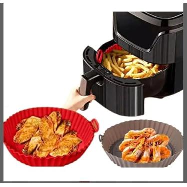 Imagem de Forma de Silicone Flexível Reutilizável Antiaderente para Fritadeira Elétrica