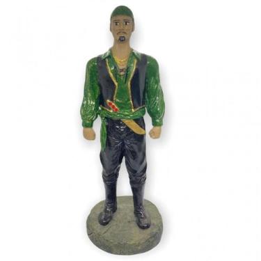 Imagem de Escultura Cigano Verde Escuro 25 cm em Resina - Lua Mística - 100% Ori