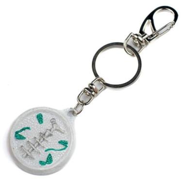 Imagem de Chaveiro de Orixá Oxalá Branco 13 cm em Resina - Lua Mística - 100% Or