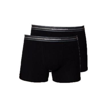 Imagem de Kit com 2 Cuecas Boxer Lupo 523-003, Preto, P
