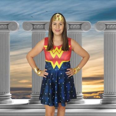 Imagem de Fantasia Adulto Mulher Super Heroína Amazonas Maravilhosa - BELA ELENA