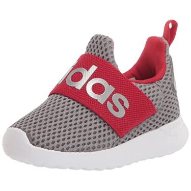 Imagem de adidas Tênis de corrida infantil unissex Lite Racer Adapt 4.0, Cinza/Prata Metálico/Carlate, 10.5 Little Kid