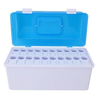 Imagem de Rack do Suporte do Tubo de Teste de Plástico, Laboratório de Caixa de Inspeção de Amostras No Suporte do Frasco de Rack de Tubo de Teste de Linha, Caixa de Armazenamento de