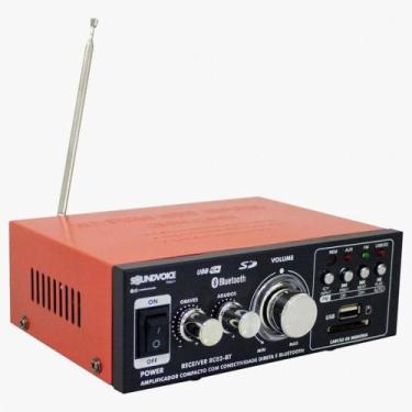 Imagem de Amplificador Receiver RC02BT USB SD FM Bluetooth Soundvoice