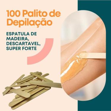 Imagem de Espatulas depilação de cera, descartavel, super forte, lisinho 100 uni