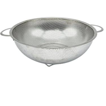 Imagem de Escorredor de Alimentos Macarrão Inox Grande com Alça Lavador de Arroz Verduras e Massa Multiuso，(1 PEÇA)
