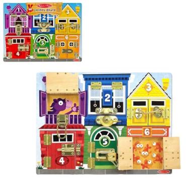 Imagem de SUNNY, Melissa & Doug, Brinquedo Educativo, Porta e Travas de Madeira, Acima de 3 anos