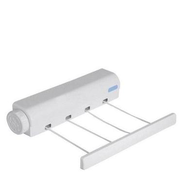 Imagem de Varal de Parede Retratil Extensivel 5 Cordas 6 Ganchos Ajustavel Secad