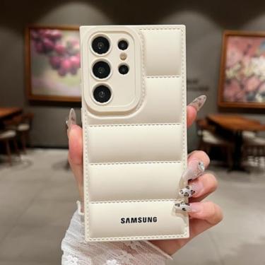 Imagem de MVVKKY Para Samsung Galaxy A54 5G Jaqueta de penas com capa macia Candy Color (para Samsung Galaxy A54 5G / branco)