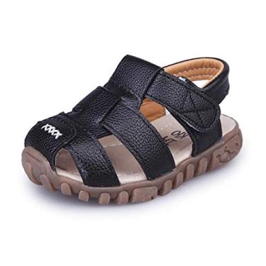 Imagem de YWPENGCAI Sandálias infantis de verão para meninos (infantil, criança pequena), Preto, 7.5 Toddler