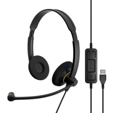 Imagem de Sennheiser EPOS I Impact SC 60 USB ML - Fone de ouvido - intra-auricular - com fio - USB - preto com destaques de cor laranja