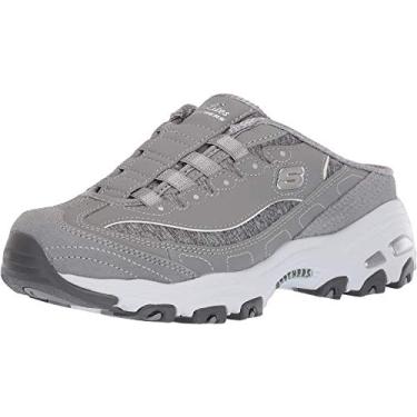 Imagem de Skechers Tênis esportivo feminino D'Lites Slip-On Mule, Cinza, 6.5