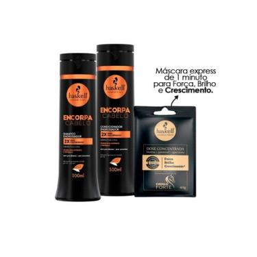 Imagem de Kit Haskell Encorpa Cabelo Shampoo + Cond 300ml +Máscara 40g