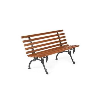 Imagem de Banco de Jardim pé de ferro fundido tipo cavalo e madeira maciça - LAP