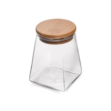 Imagem de Porta Mantimento Wolff De Vidro Com Tampa De Bambu 350ml