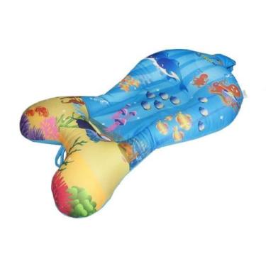 Imagem de Almofada Para Banho Bebê Para Banheira Macia Azul Estampada - Sapeca K