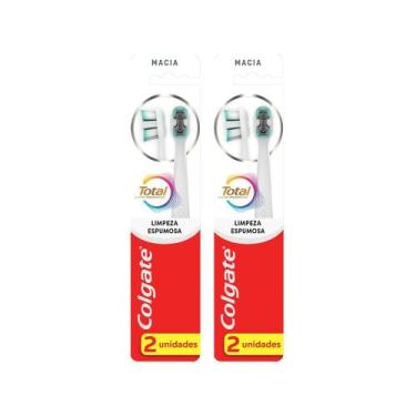 Imagem de Kit 2 Escova Dental Colgate Total Limpeza Espumosa Suave 2 unidades