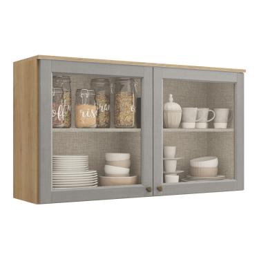 Imagem de Armário Aéreo 120cm 2 Portas Com Vidro Thb Royal