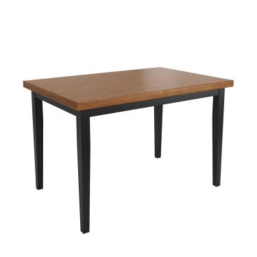 Imagem de Mesa Colors Em Madeira Maciça Retangular 4 Lugares - 120 X 80cm Preto