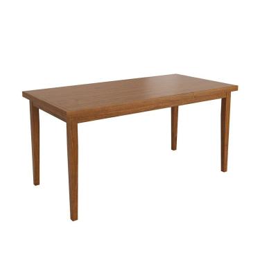 Imagem de Mesa Colors Em Madeira Maciça 6 Lugares - 160 X 80cm Amêndoa