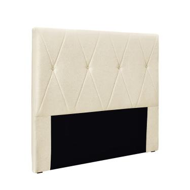 Imagem de Cabeceira para Cama Box Casal Aquilla S04 Casal 140 Cm Linho Rosa Estofado com Botões D'Rossi