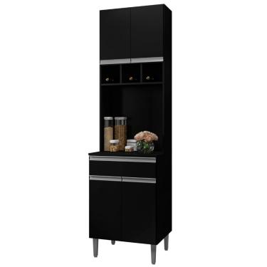 Imagem de Paneleiro Duplo Andréia 4 Portas Preto Ajl