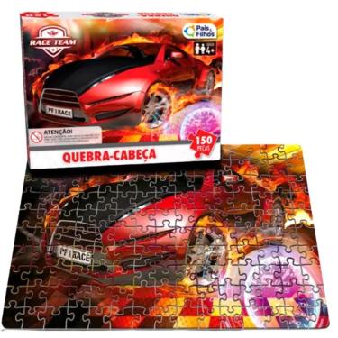 Imagem de Quebra Cabeça Carros Infantil 150 Peças Brinquedo Didático [f114]