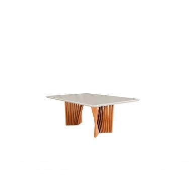 Imagem de Mesa De Jantar Madeira Maciça Com Base Torcida 1,80x0,90m Pérola
