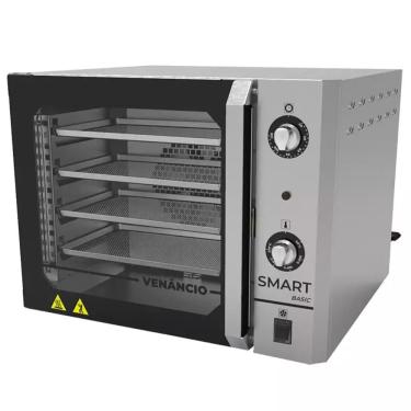 Imagem de Forno Industrial Elétrico Convector Venâncio Smart Basic 4 Esteiras Inox Escovado 127v Fcsb4e