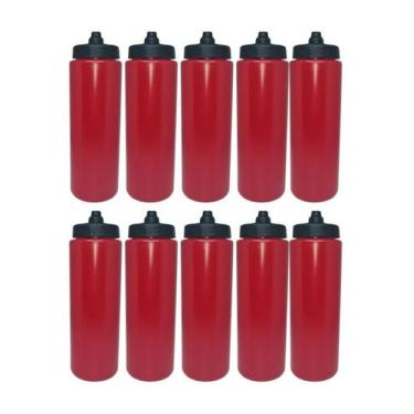 Imagem de Kit 10 Squeeze Tipo Gatorade 800ml Verde/laranja - Spec, Vermelho com 