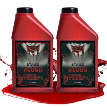 Imagem de FUN LITTLE TOYS 2 Pacotes De Sangue Falso 32 Oz Para Maquiagem Halloween, Zumbi, Vampiro E Monstro